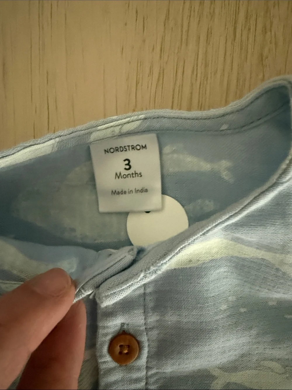 Nordstrom Two piece set Light Blue Whale Print One-Piece with Hat NWT